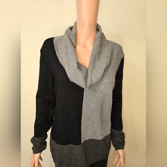 ALFANI Women Soft Warm turtleneck long sleeve sweater Size LArge Black - Gray - Picture 2 of 8